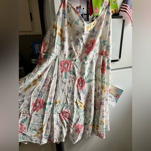 White floral old navy baby doll dress